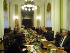 9. april 2012. Članovi Odbora za inostrane poslove u razgovoru sa parlamentarnom delegacijom Švajcarske 